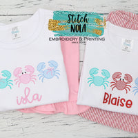Personalized Crab Trio Sketch Shirt