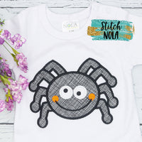 Personalized Halloween Silly Spider Appliqué Shirt