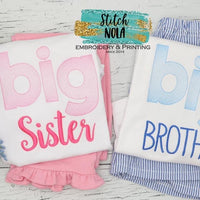 Personalized Big Sister Or Big Brother Sketch Shirt