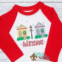 Personalized Christmas in New Orleans Sketch Shirt