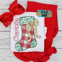 Personalized Leopard Stocking Sketch Shirt