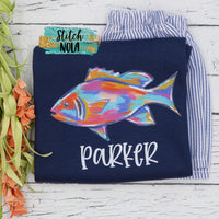 Personalized Colorful Fish Printed Shirt
