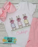 Personalized Bunny Trio Sketch Shirt
