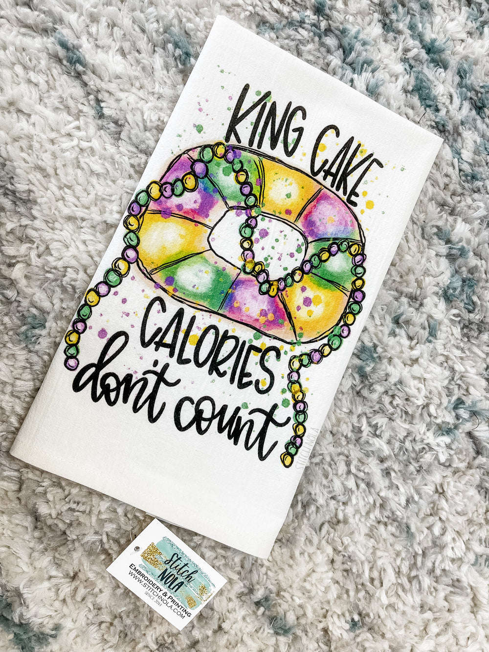 King Cake Calories Don't Count Towel