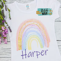 Personalized Pastel Rainbow Printed Shirt

