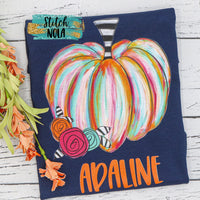 Personalized Colorful Pumpkin Printed Shirt