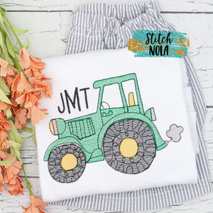 Personalized Tractor Sketch Shirt