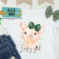 Personalized St. Patrick's Day Pig Printed Shirt