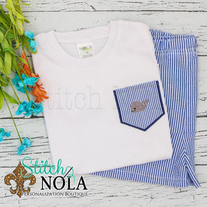 Faux Pocket Tee with Whale