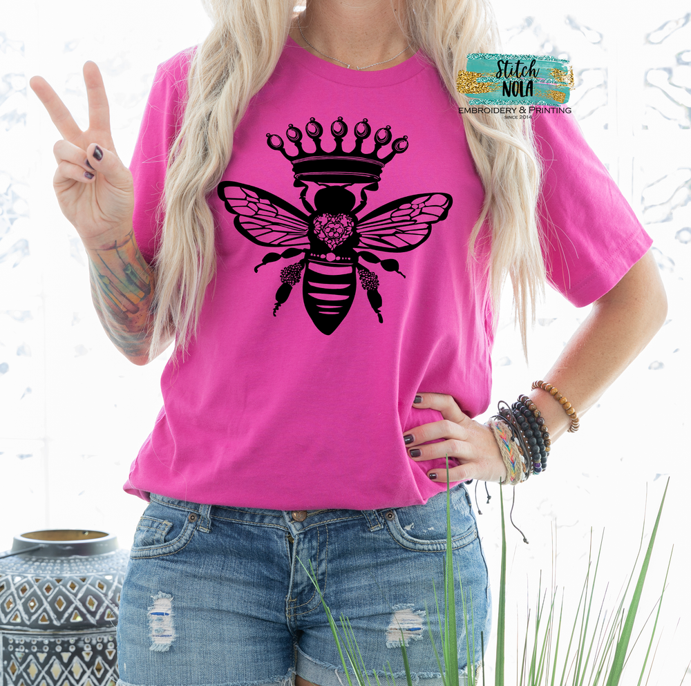 Adult Queen Bee Printed Tee
