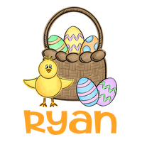 Personalized Easter Basket With Eggs & Chick Printed Shirt
