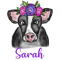 Cow With Flower Crown Printed Shirt
