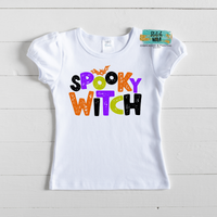 Kids Spooky Witch Printed Tee