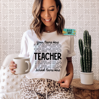 Customized Teacher Printed Tee