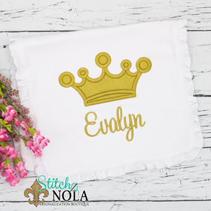 Personalized Baby Crown Applique Shirt