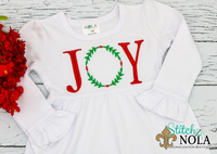 Personalized Christmas Joy Wreath Sketch Shirt

