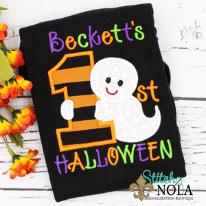 Personalized My First Halloween Applique Colored Garment
