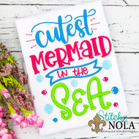 Personalized Cutest Mermaid In The Sea Sketch Shirt
