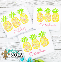 Personalized Pineapple Trio Applique Shirt
