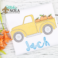 Personalized Truck With Pumpkin Sketch Shirt

