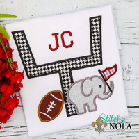 Personalized Football Goal Post Applique Shirt