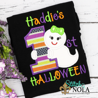 Personalized My First Halloween Applique Colored Garment
