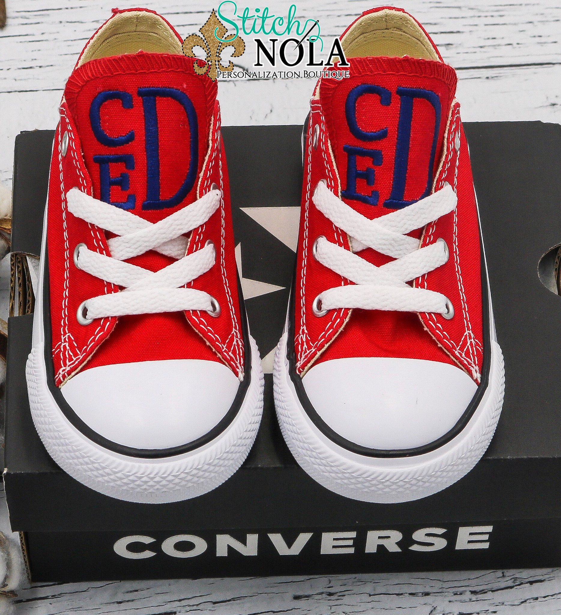 Monogrammed Taylor Classic Converse - Toddler & Youth | Stitch NOLA