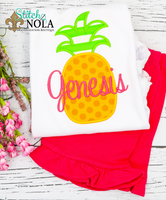 Personalized Pineapple Applique Shirt
