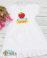 Personalized Back to School Apple with Books Applique Shirt
