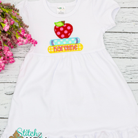 Personalized Back to School Apple with Books Applique Shirt