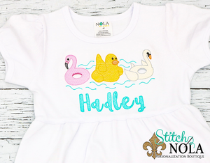 Personalized Pool Float Trio Sketch Shirt