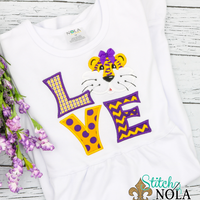 Personalized Tiger Love Applique Shirt