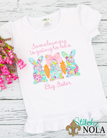 Personalized Somebunny Is Going To Be A Big Sister Appliqué Shirt
