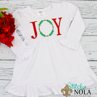 Personalized Christmas Joy Wreath Sketch Shirt