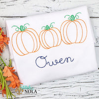 Personalized Vintage Pumpkin Trio Shirt