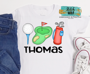 Personalized Golf Trio Printed Shirt