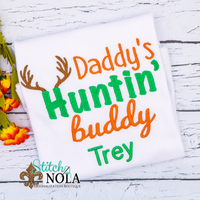 Personalized Daddy's Hunting Buddy Sketch Shirt