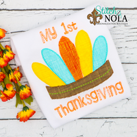 Personalized My 1st Thanksgiving Indian Applique Shirt