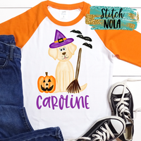 Personalized Dog Witch Printed Shirt